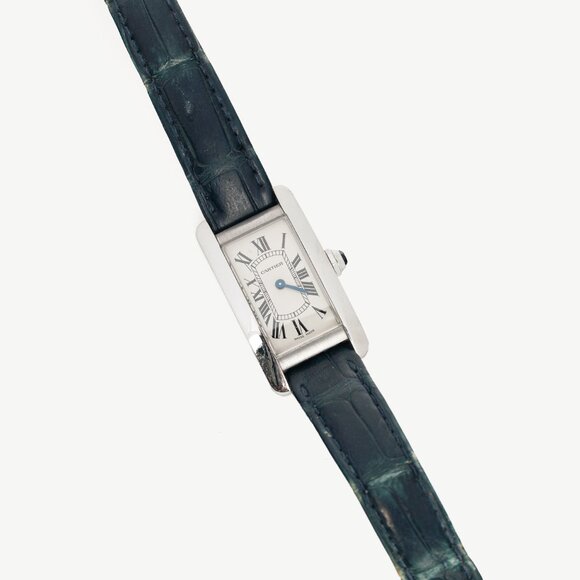 Cartier Tank Américaine 3970 Navy Alligator Watch - Picture 1 of 9
